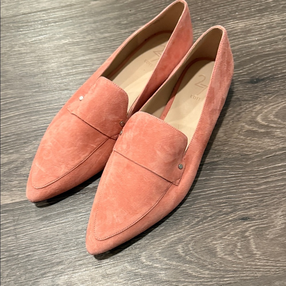 27 EDIT Coral Suede Flats